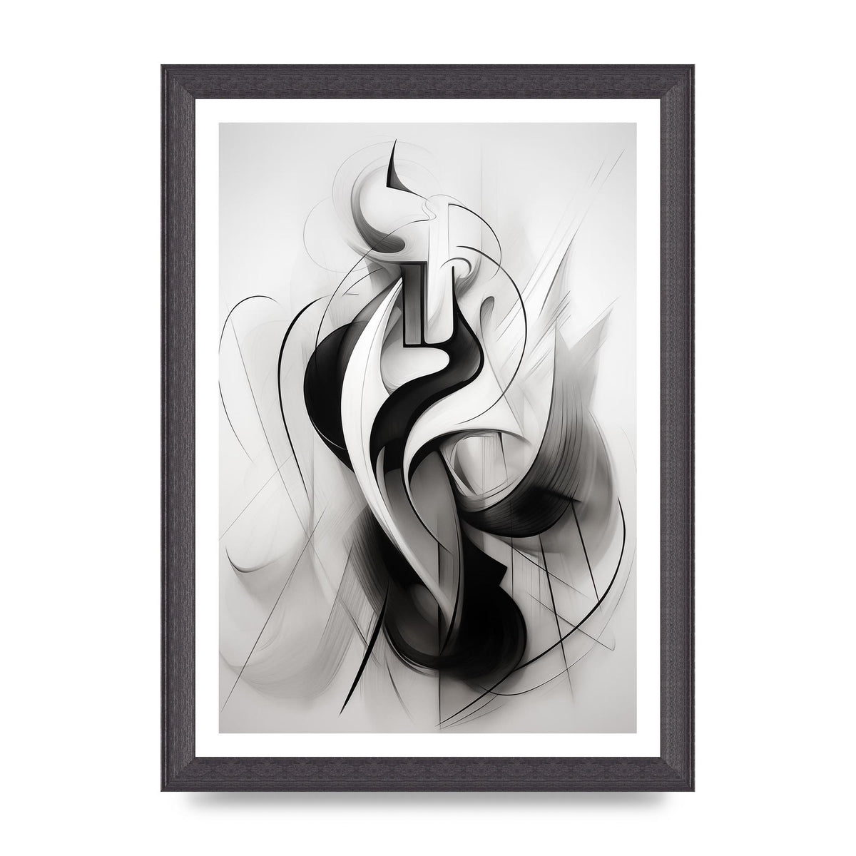 Stylish Ink Drawing with Flowing Lines
