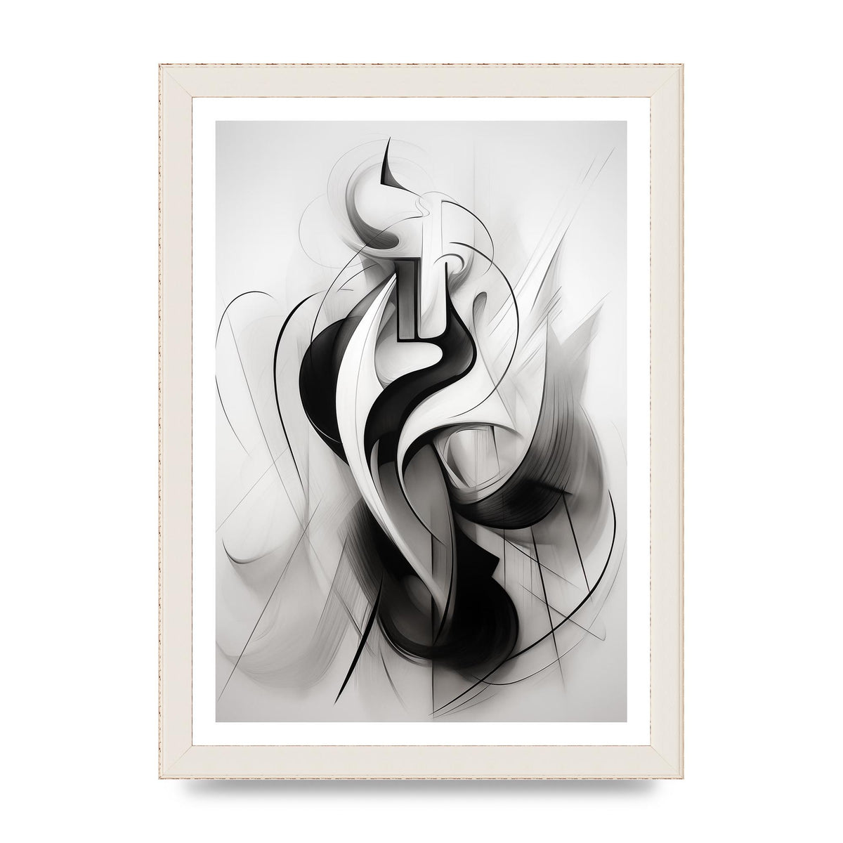 Stylish Ink Drawing with Flowing Lines