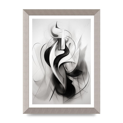 Stylish Ink Drawing with Flowing Lines