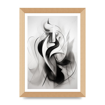 Stylish Ink Drawing with Flowing Lines