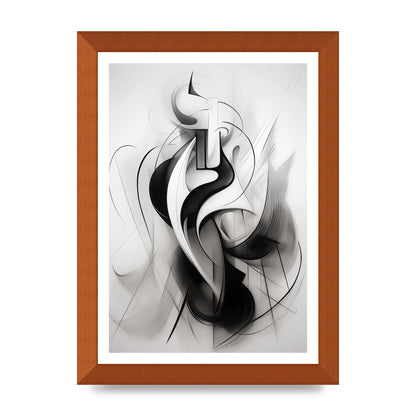 Stylish Ink Drawing with Flowing Lines
