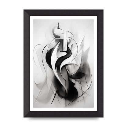 Stylish Ink Drawing with Flowing Lines