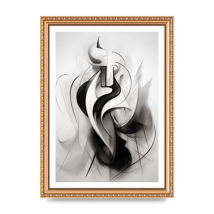Stylish Ink Drawing with Flowing Lines