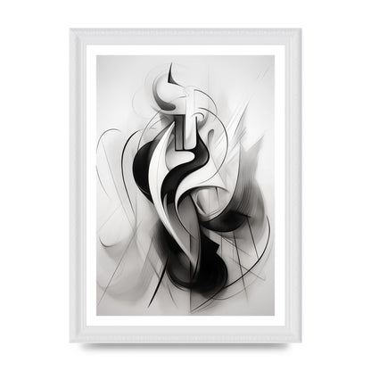 Stylish Ink Drawing with Flowing Lines