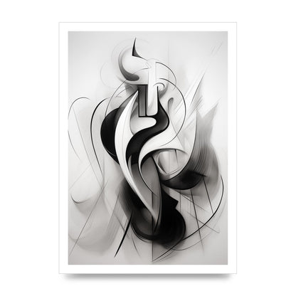 Stylish Ink Drawing with Flowing Lines