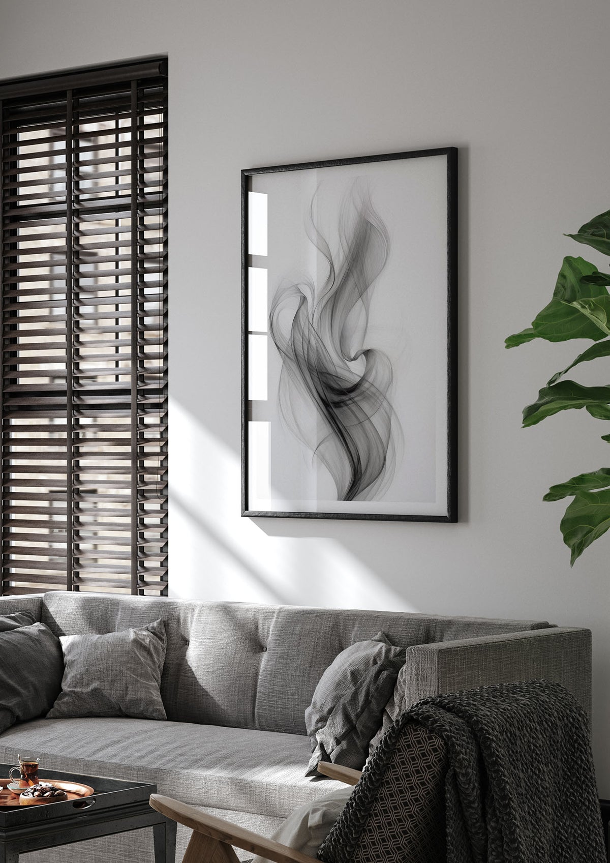 Intricately Woven Monochromatic Art Piece