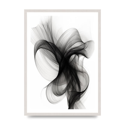 Serene Flow in Monochromatic Ink Drawing