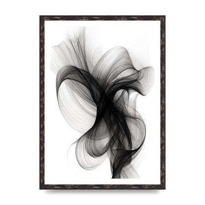 Serene Flow in Monochromatic Ink Drawing