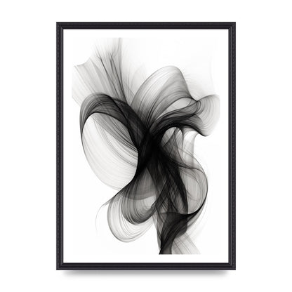Serene Flow in Monochromatic Ink Drawing