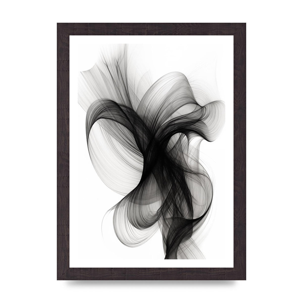 Serene Flow in Monochromatic Ink Drawing