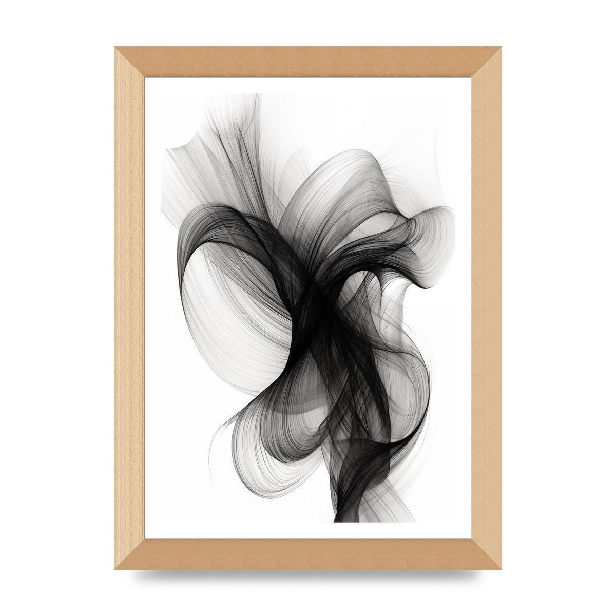Serene Flow in Monochromatic Ink Drawing