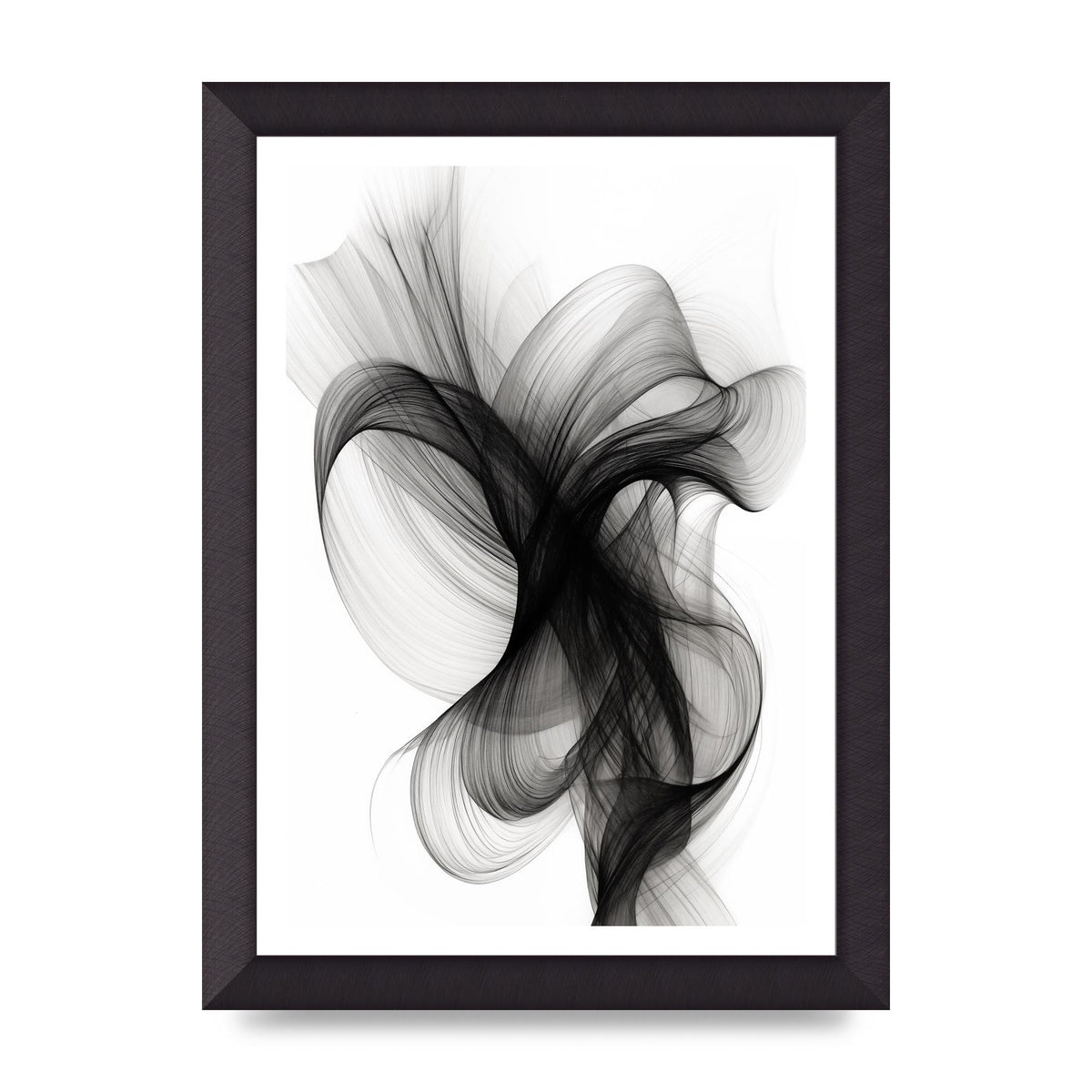 Serene Flow in Monochromatic Ink Drawing