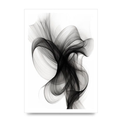 Serene Flow in Monochromatic Ink Drawing