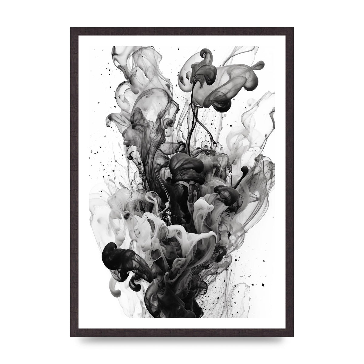 Abstract Monochromatic Oil Artwork with Mood