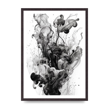 Abstract Monochromatic Oil Artwork with Mood