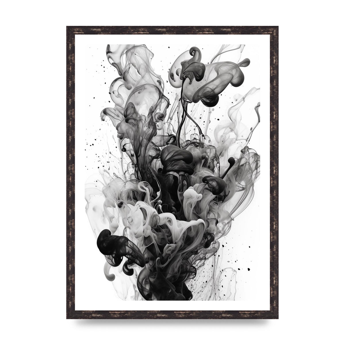 Abstract Monochromatic Oil Artwork with Mood