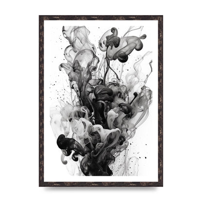 Abstract Monochromatic Oil Artwork with Mood