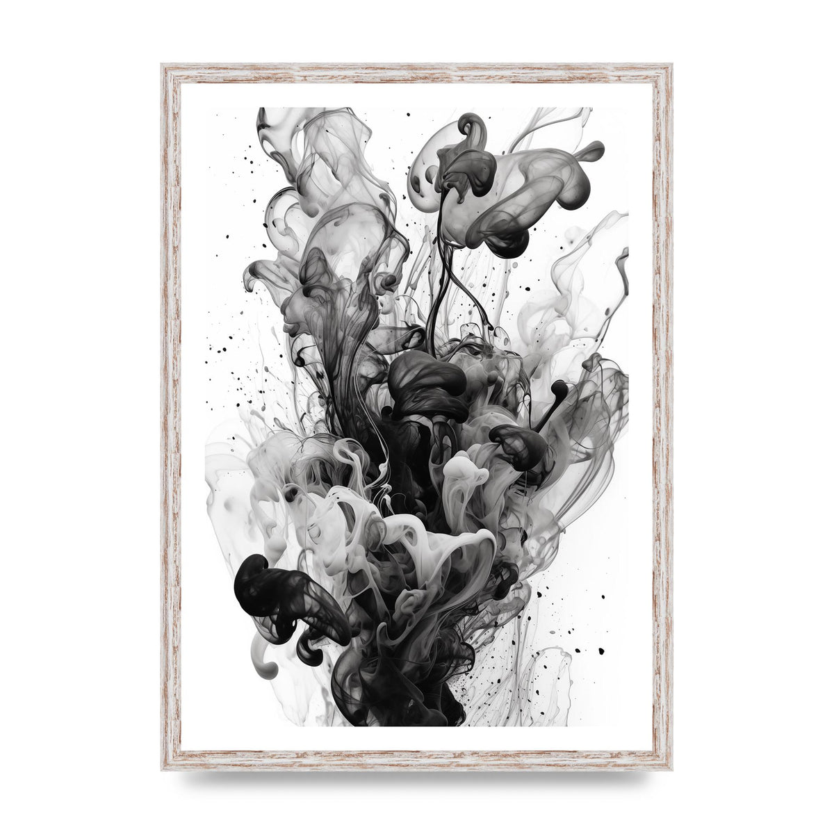 Abstract Monochromatic Oil Artwork with Mood