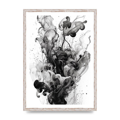Abstract Monochromatic Oil Artwork with Mood