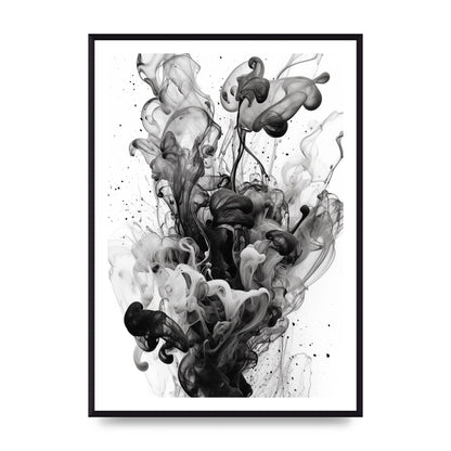 Abstract Monochromatic Oil Artwork with Mood