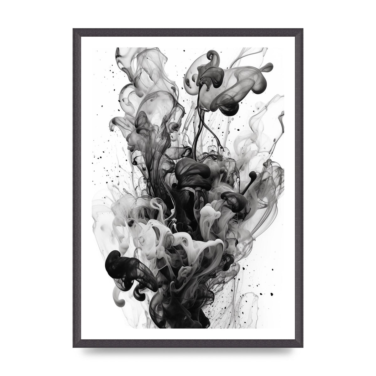 Abstract Monochromatic Oil Artwork with Mood