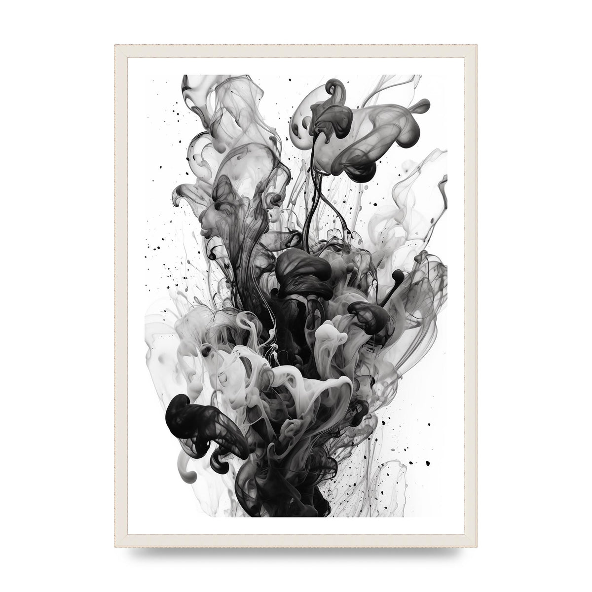 Abstract Monochromatic Oil Artwork with Mood