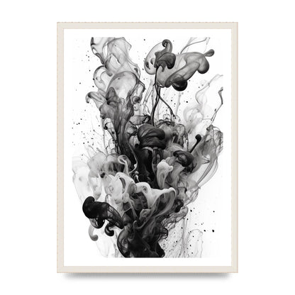 Abstract Monochromatic Oil Artwork with Mood