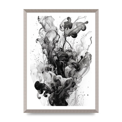 Abstract Monochromatic Oil Artwork with Mood