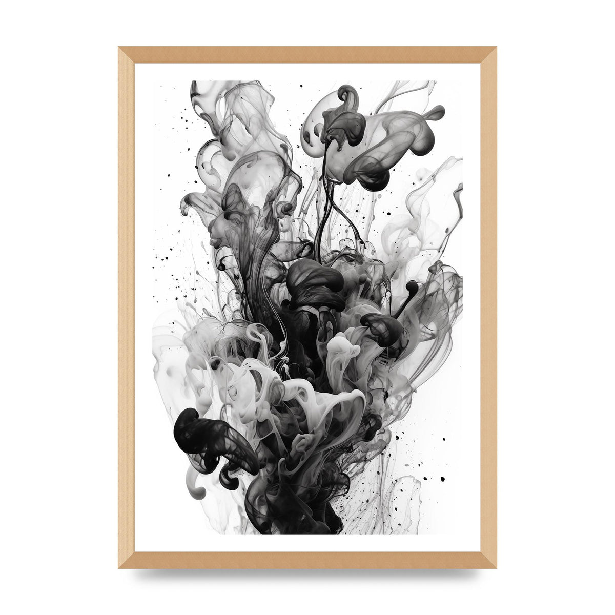 Abstract Monochromatic Oil Artwork with Mood