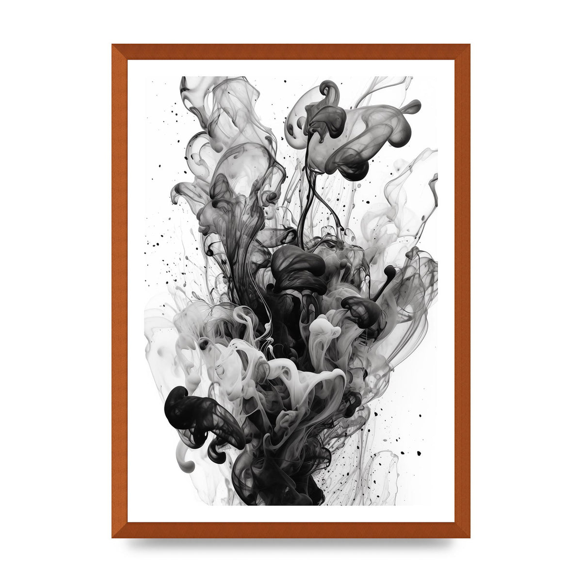 Abstract Monochromatic Oil Artwork with Mood