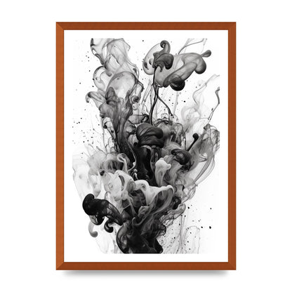 Abstract Monochromatic Oil Artwork with Mood