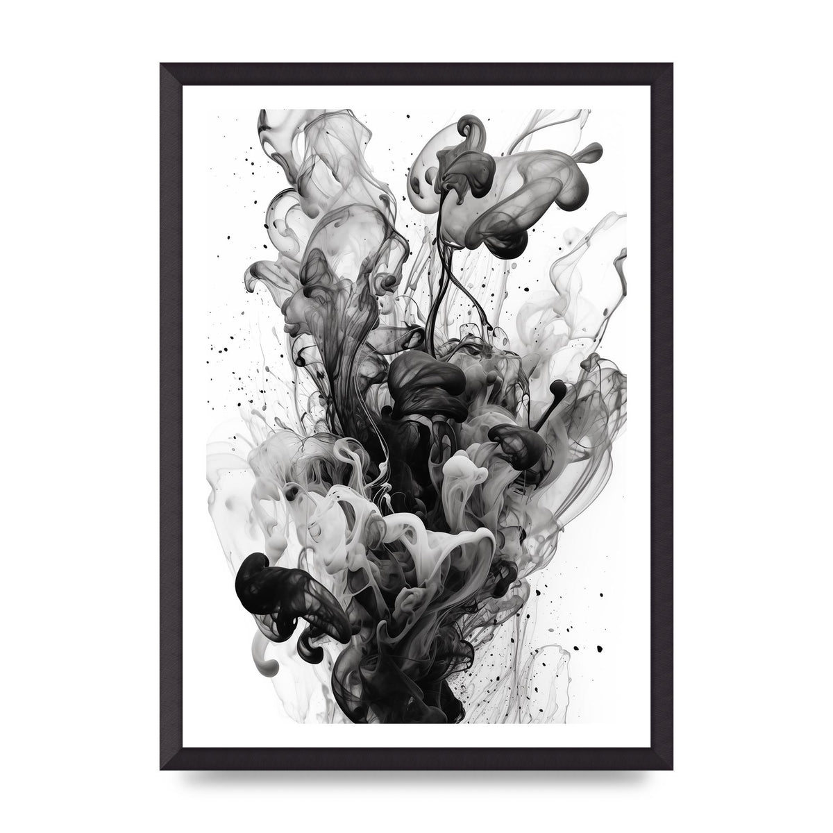 Abstract Monochromatic Oil Artwork with Mood