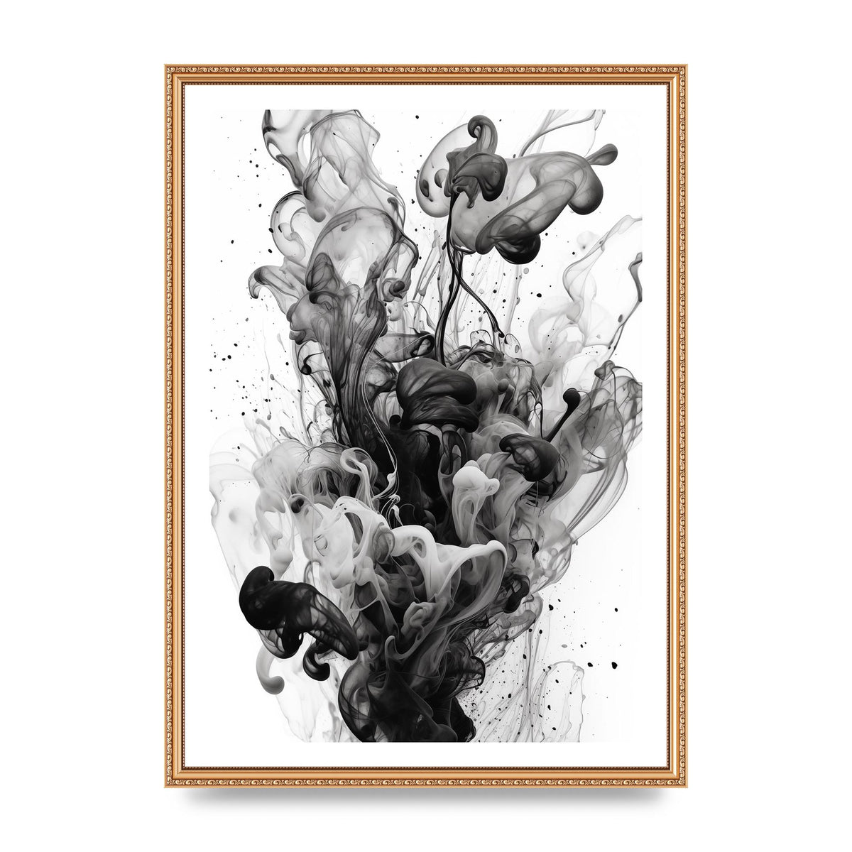 Abstract Monochromatic Oil Artwork with Mood