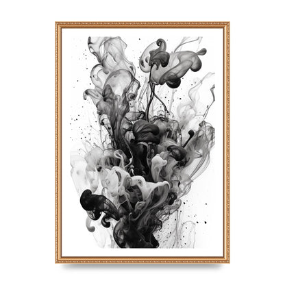 Abstract Monochromatic Oil Artwork with Mood
