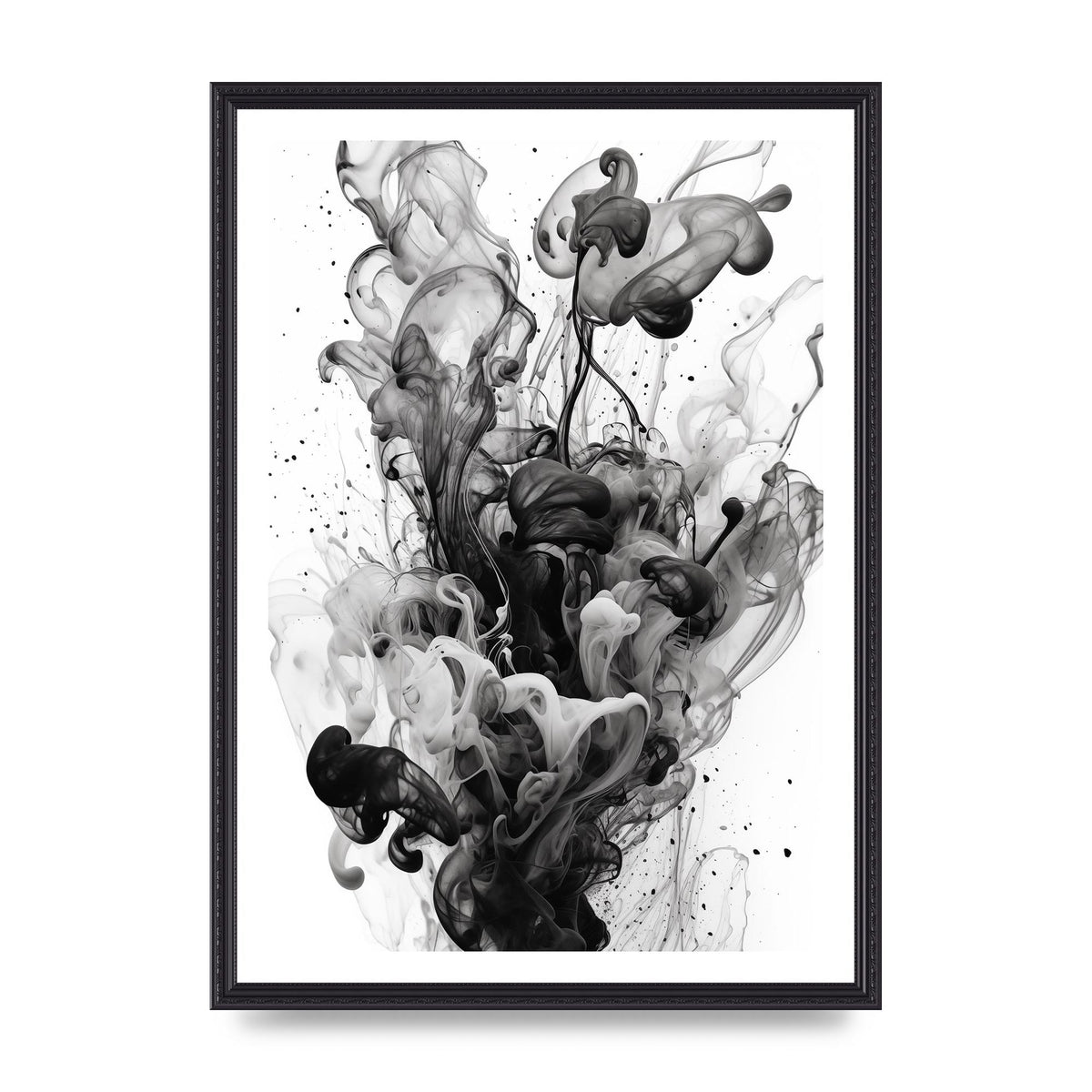 Abstract Monochromatic Oil Artwork with Mood