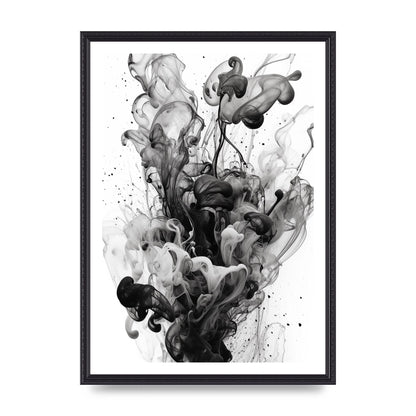 Abstract Monochromatic Oil Artwork with Mood