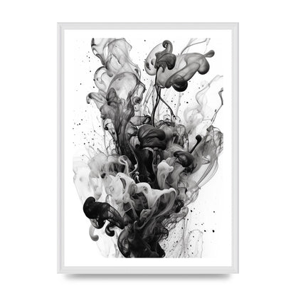 Abstract Monochromatic Oil Artwork with Mood