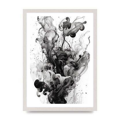 Abstract Monochromatic Oil Artwork with Mood