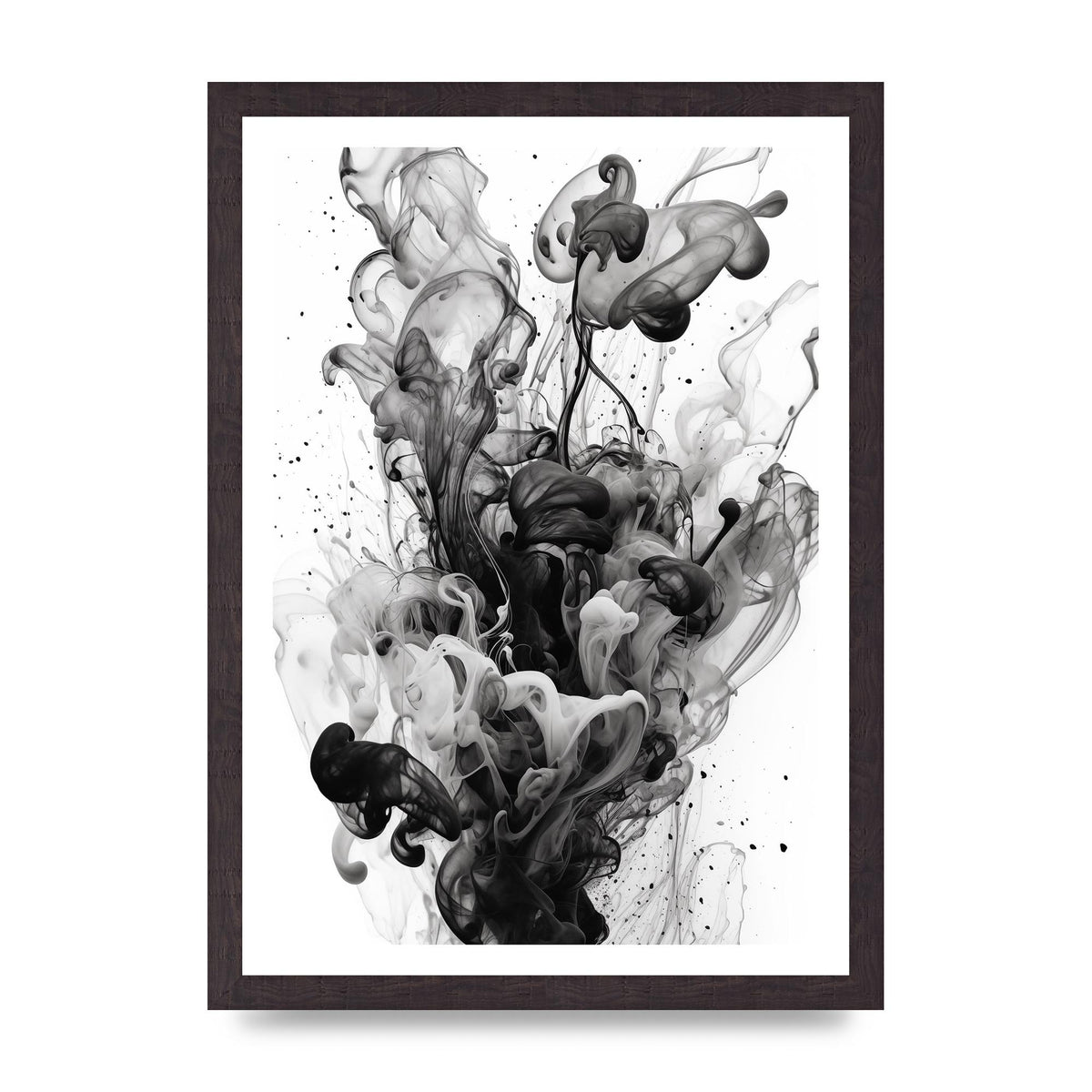 Abstract Monochromatic Oil Artwork with Mood