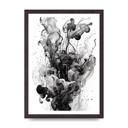 Abstract Monochromatic Oil Artwork with Mood