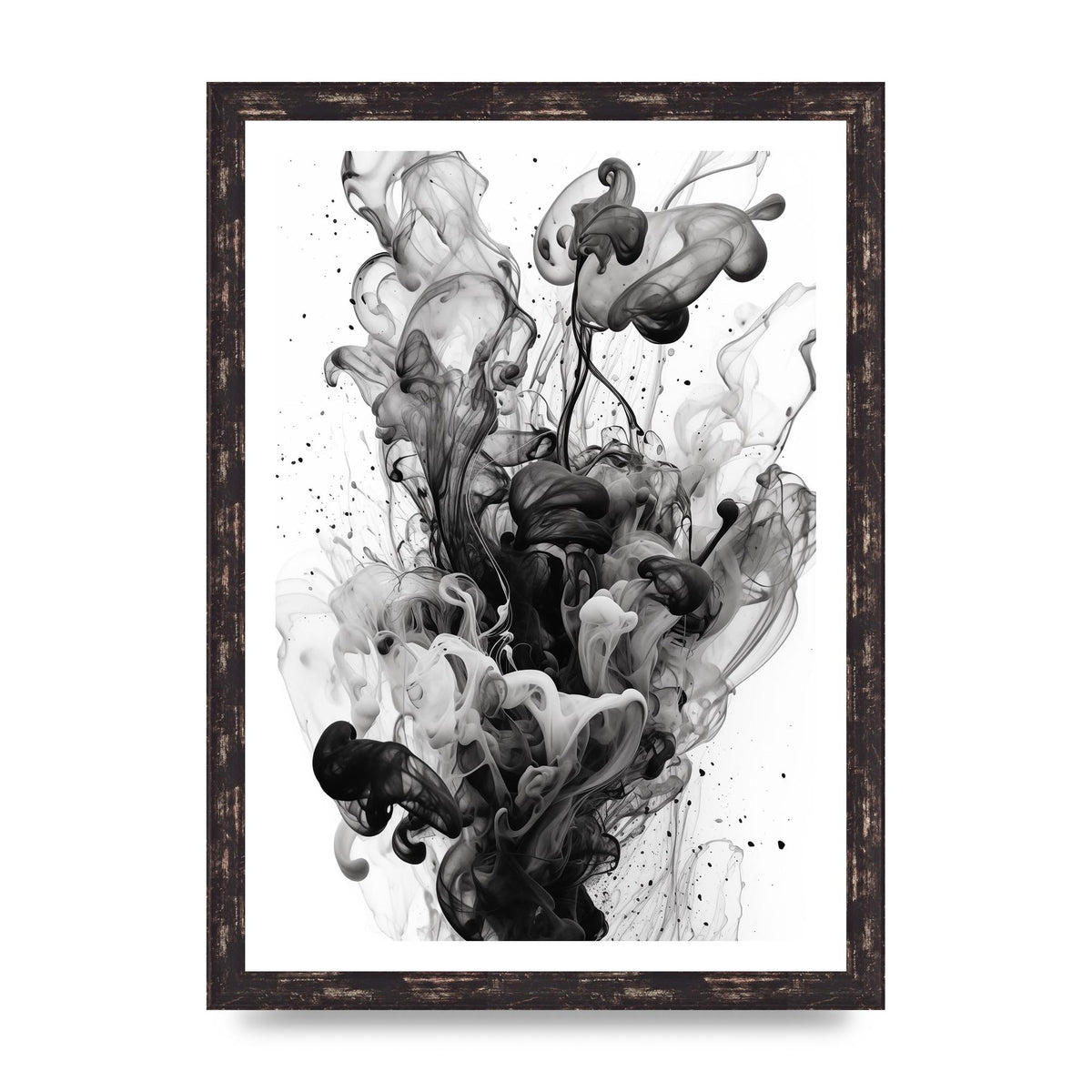 Abstract Monochromatic Oil Artwork with Mood