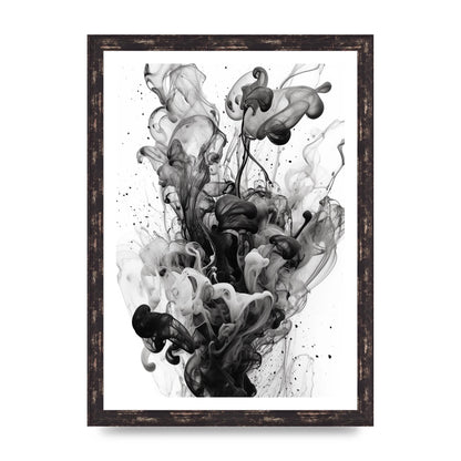 Abstract Monochromatic Oil Artwork with Mood