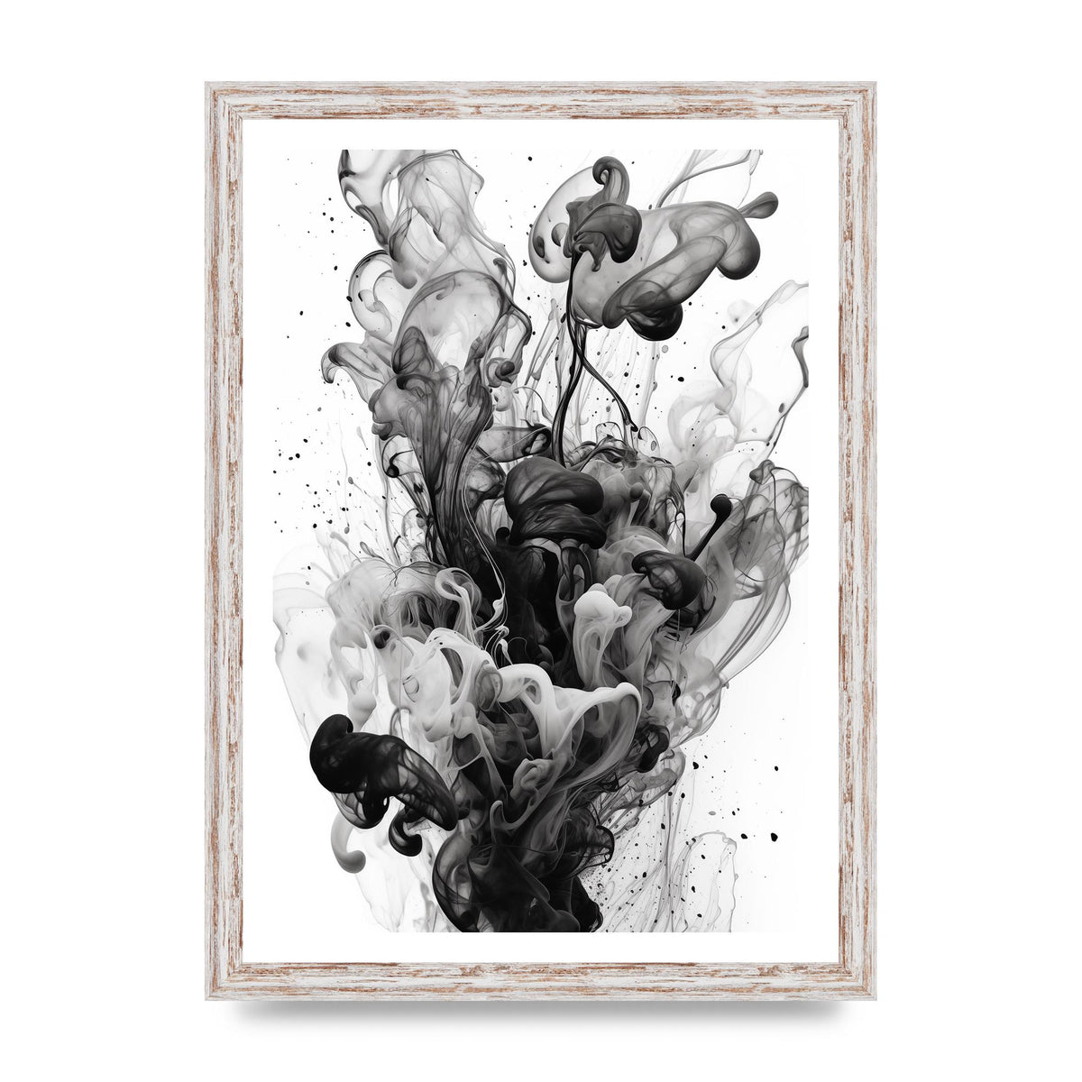 Abstract Monochromatic Oil Artwork with Mood