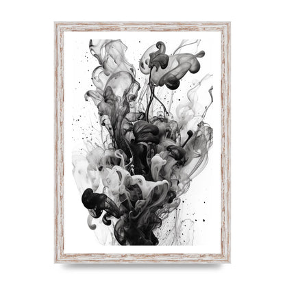 Abstract Monochromatic Oil Artwork with Mood