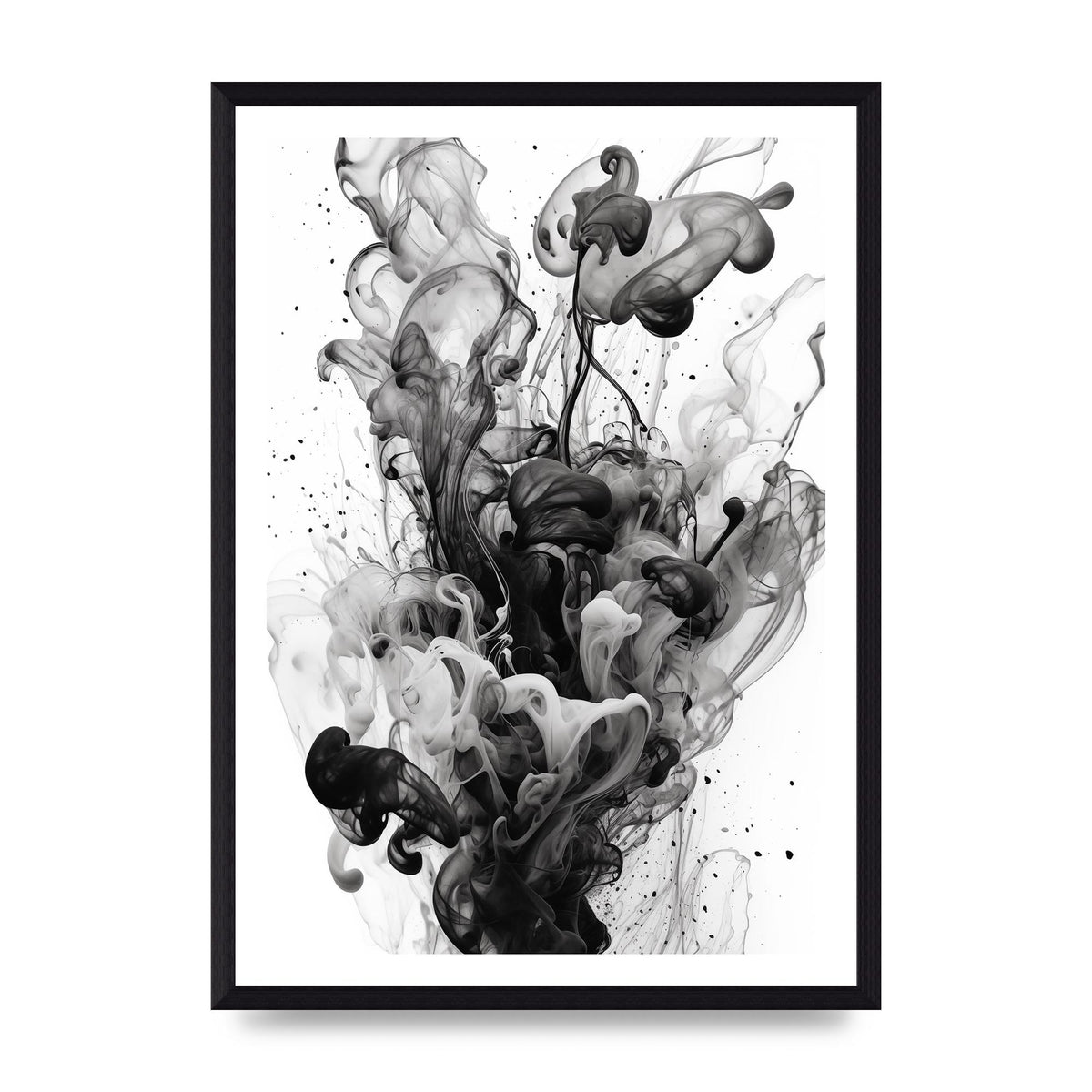 Abstract Monochromatic Oil Artwork with Mood