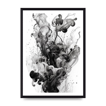 Abstract Monochromatic Oil Artwork with Mood