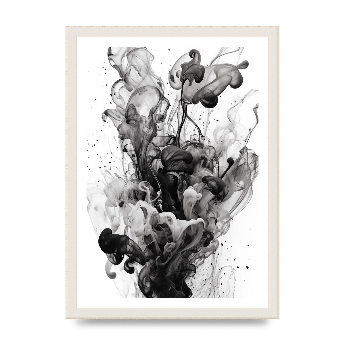 Abstract Monochromatic Oil Artwork with Mood