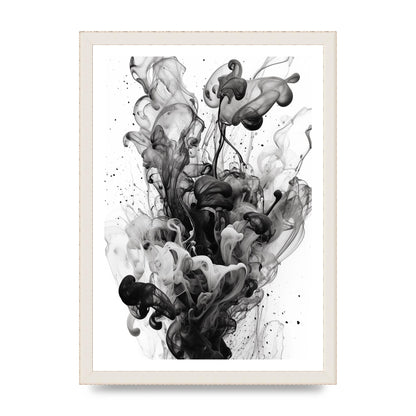 Abstract Monochromatic Oil Artwork with Mood