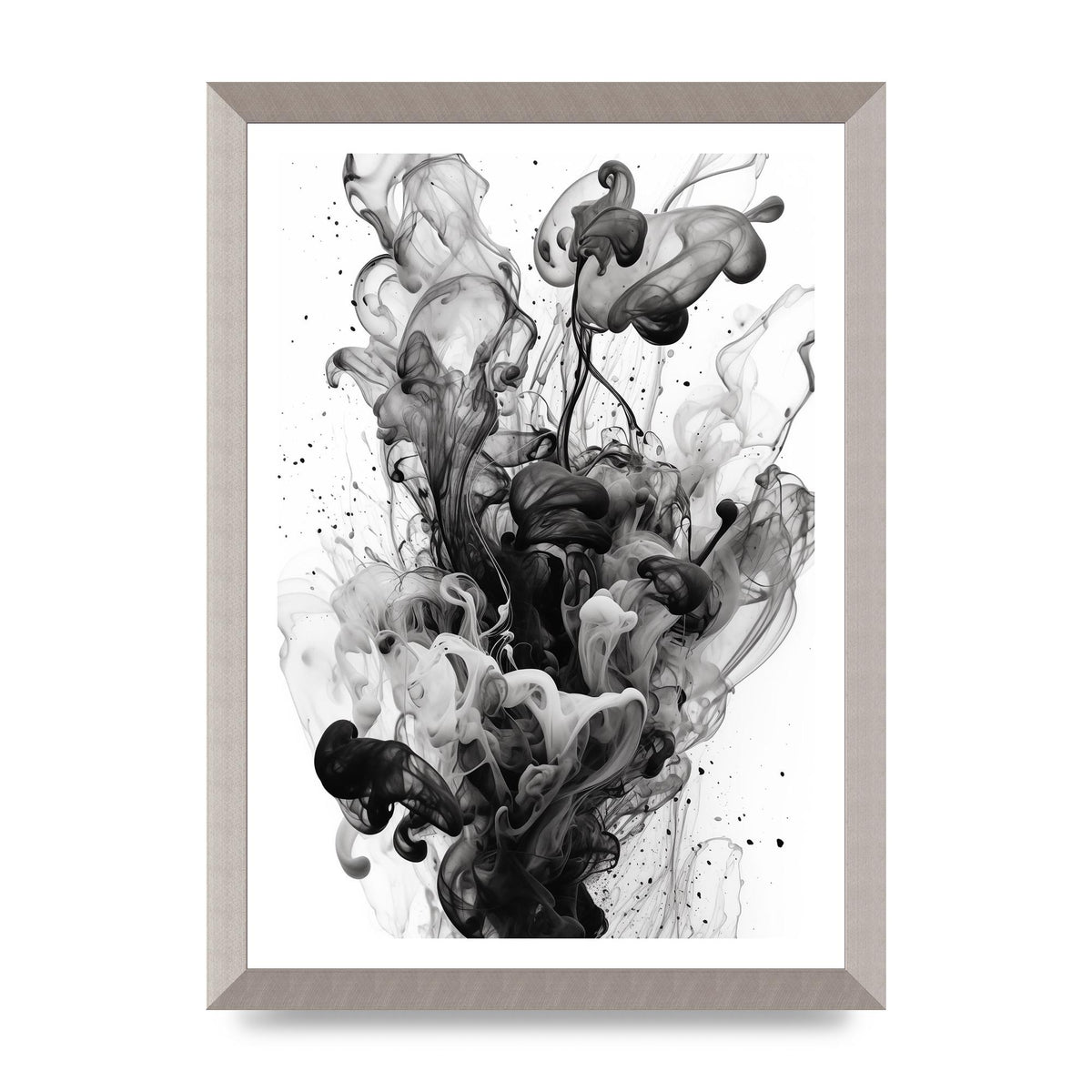 Abstract Monochromatic Oil Artwork with Mood