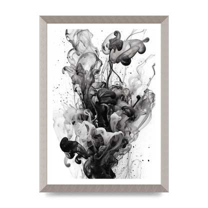 Abstract Monochromatic Oil Artwork with Mood